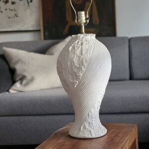 Vintage Post Modern Tessellated Ceramic Lamp Base